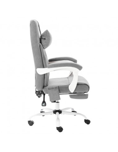 Sedia Massaggiante da Ufficio Grigia in Tessuto