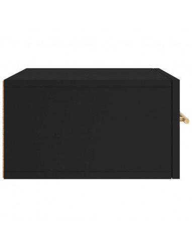 Comodino a Muro Nero 35x35x20 cm