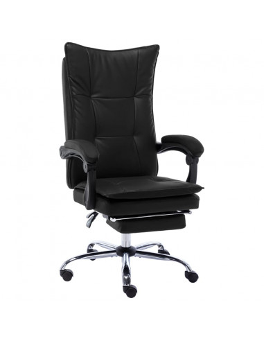 Sedia da Ufficio Nera in Similpelle