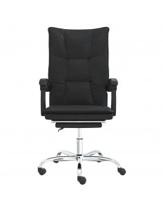 Poltrona da Ufficio Reclinabile Nera in Similpelle 2