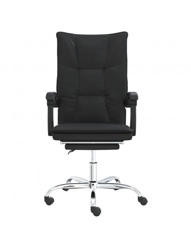 Poltrona da Ufficio Reclinabile Nera in Similpelle