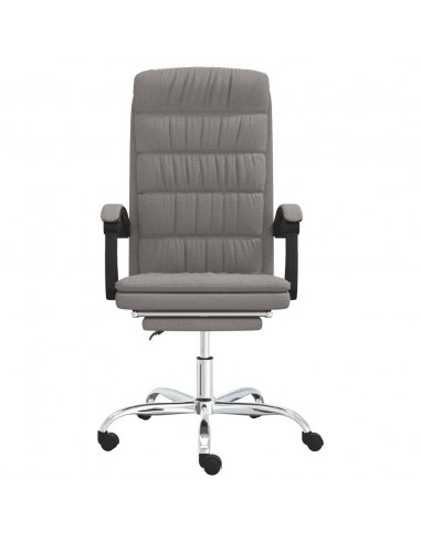 Poltrona da Ufficio Reclinabile Tortora in Tessuto