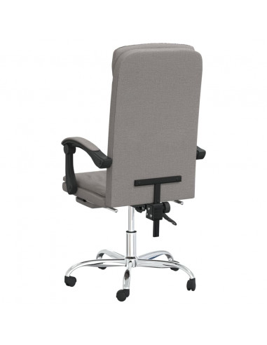 Poltrona da Ufficio Reclinabile Tortora in Tessuto