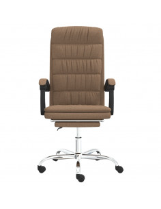 Poltrona da Ufficio Reclinabile Marrone in Tessuto 2