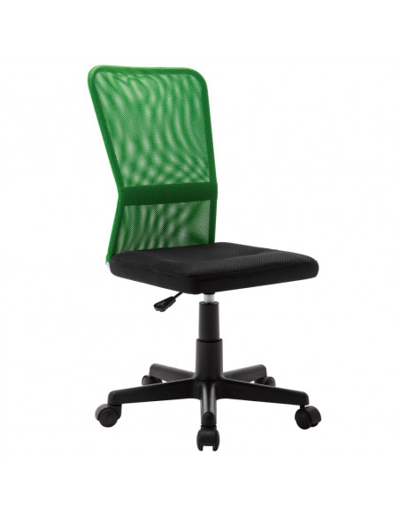 Sedia da Ufficio Nera e Verde 44x52x100 cm in Tessuto a Rete