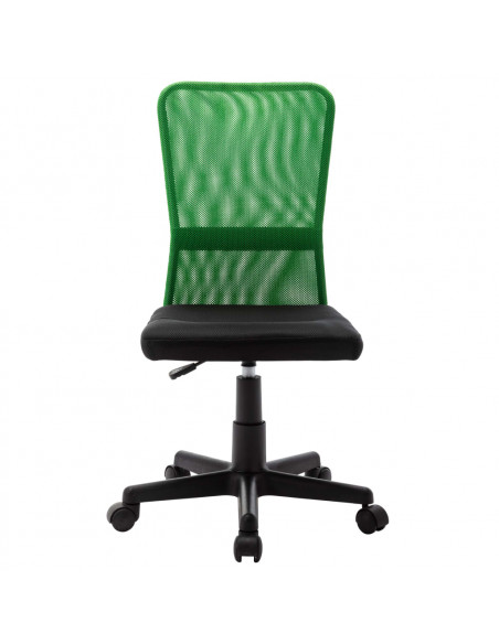 Sedia da Ufficio Nera e Verde 44x52x100 cm in Tessuto a Rete
