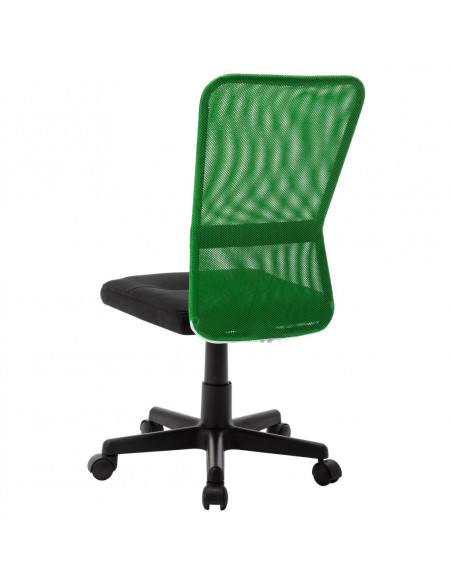 Sedia da Ufficio Nera e Verde 44x52x100 cm in Tessuto a Rete