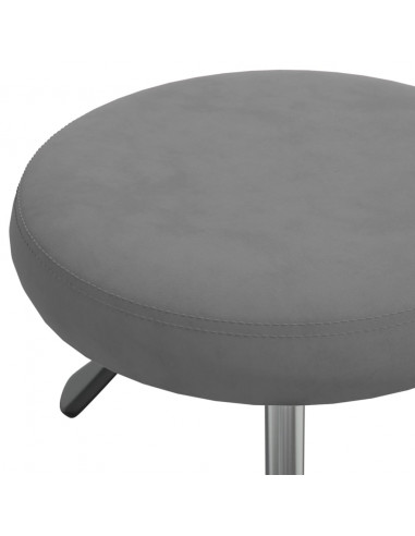 Sedia da Ufficio Girevole Grigio Scuro in Velluto