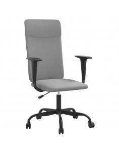 Sedia da Ufficio Regolabile Grigio Chiaro Rete e Similpelle 2