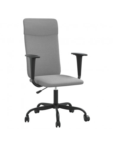 Sedia da Ufficio Regolabile Grigio Chiaro Rete e Similpelle