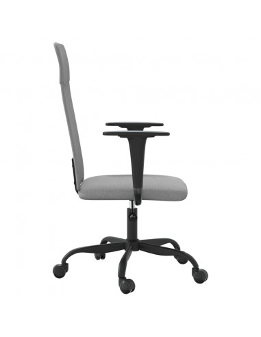 Sedia da Ufficio Regolabile Grigio Chiaro Rete e Similpelle
