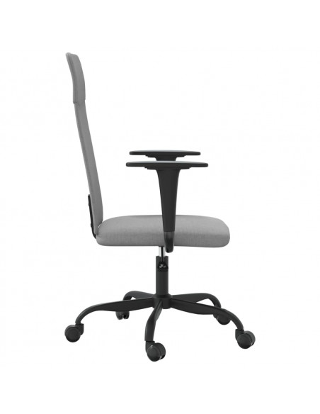Sedia da Ufficio Regolabile Grigio Chiaro Rete e Similpelle