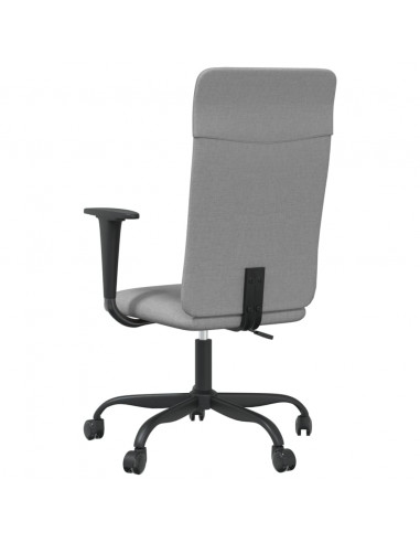 Sedia da Ufficio Regolabile Grigio Chiaro Rete e Similpelle