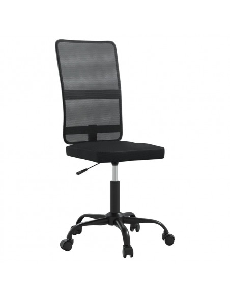 Sedia da Ufficio Nera in Tessuto a Rete