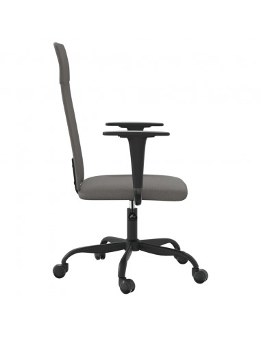 Sedia da Ufficio Regolabile Grigio Scuro in Rete e Similpelle