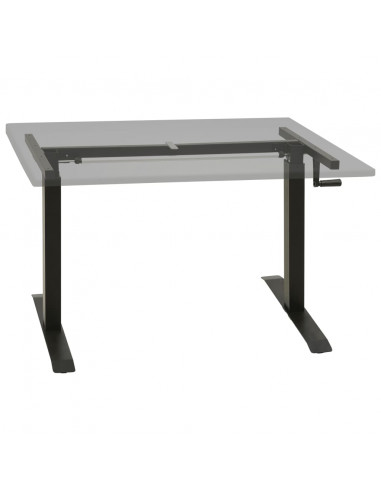 Telaio Scrivania Altezza Regolabile Manuale a Manovella Nero