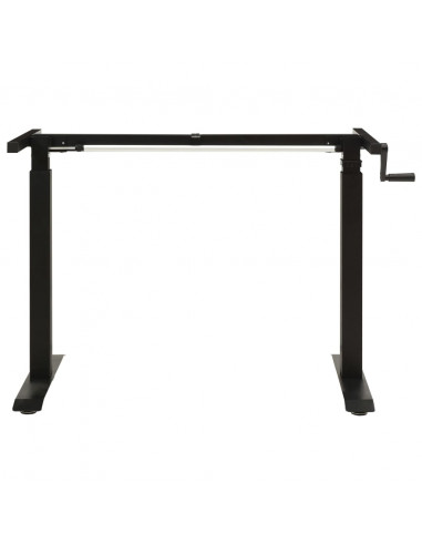 Telaio Scrivania Altezza Regolabile Manuale a Manovella Nero