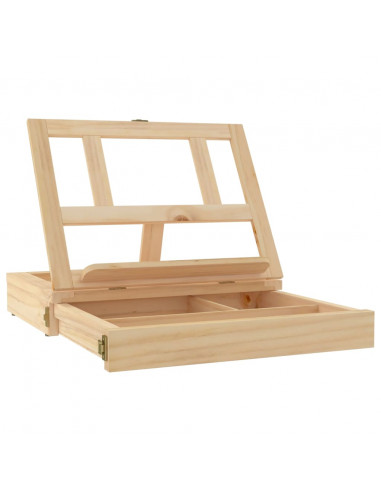 Cavalletto Tavolo Cassetto 33,5x25,5x7 cm Legno Massello Pino