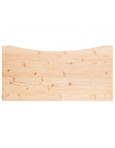 Piano Scrivania 100x50x2,5 cm in Legno Massello di Pino