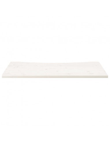 Piano Scrivania Bianco 110x55x2,5 cm in Legno Massello di Pino