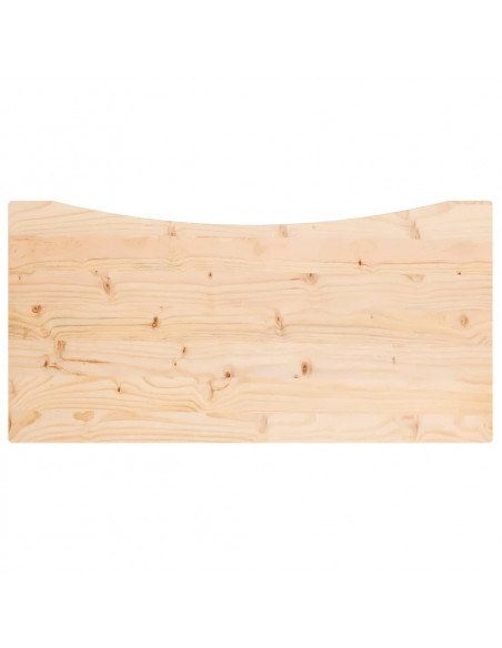 Piano Scrivania 110x60x2,5 cm in Legno Massello di Pino