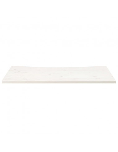 Piano Scrivania Bianco 100x60x2,5 cm in Legno Massello di Pino