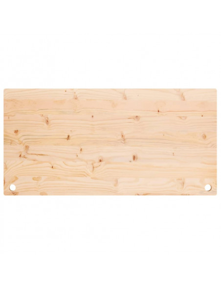 Piano Scrivania 110x55x2,5 cm in Legno Massello di Pino