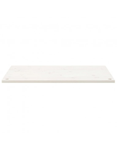Piano Scrivania Bianco 110x55x2,5 cm in Legno Massello di Pino
