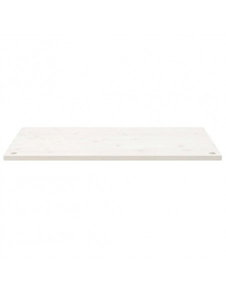 Piano Scrivania Bianco 110x55x2,5 cm in Legno Massello di Pino