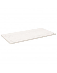 Piano Scrivania Bianco 100x60x2,5 cm in Legno Massello di Pino 2