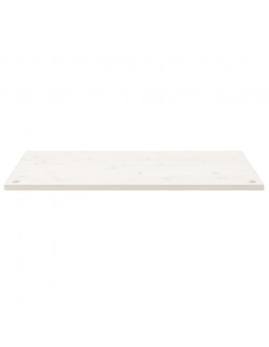 Piano Scrivania Bianco 100x60x2,5 cm in Legno Massello di Pino