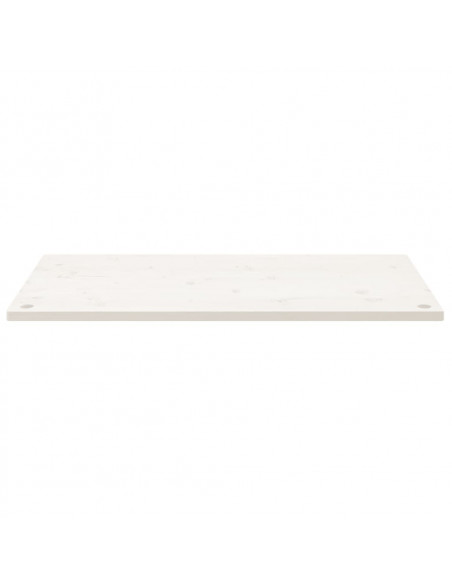 Piano Scrivania Bianco 100x60x2,5 cm in Legno Massello di Pino