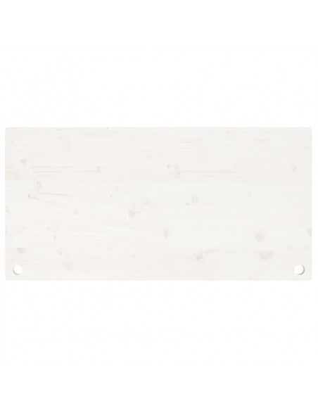 Piano Scrivania Bianco 100x60x2,5 cm in Legno Massello di Pino