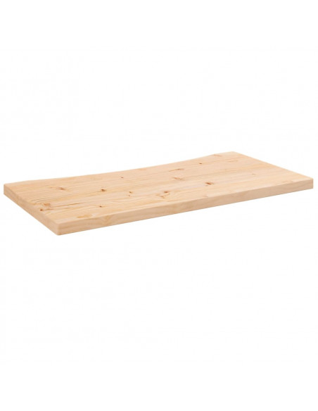 Piano Scrivania 80x40x2,5 cm in Legno Massello di Pino