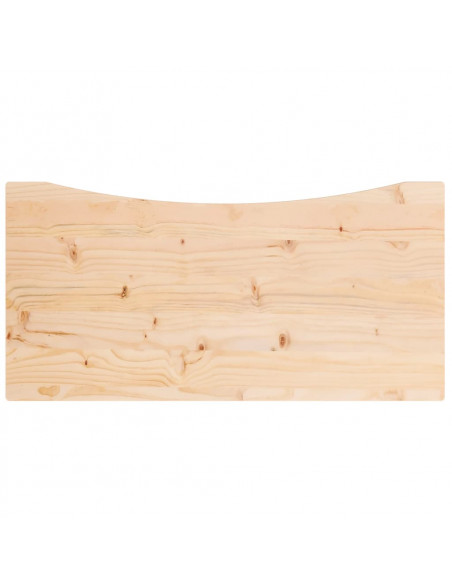 Piano Scrivania 80x40x2,5 cm in Legno Massello di Pino