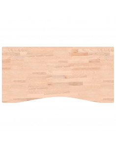 Piano per Scrivania 100x(45-50)x2,5 cm Legno Massello di Faggio 2