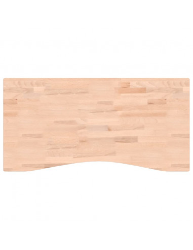 Piano per Scrivania 100x(45-50)x2,5 cm Legno Massello di Faggio
