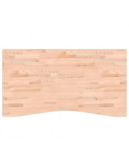 Piano per Scrivania 110x(55-60)x4 cm Legno Massello di Faggio