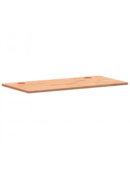 Piano per Scrivania 100x50x1,5 cm in Legno Massello di Faggio