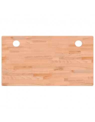 Piano Scrivania 110x60x2,5 cm in Legno Massello di Faggio