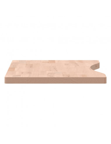 Piano per Scrivania 80x(36-40)x2,5 cm Legno Massello di Faggio