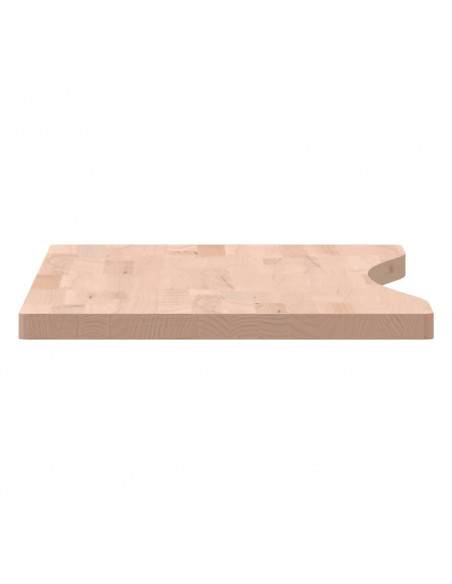 Piano per Scrivania 80x(36-40)x2,5 cm Legno Massello di Faggio
