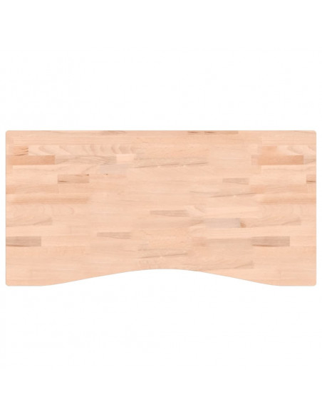 Piano per Scrivania 100x(45-50)x4 cm Legno Massello di Faggio