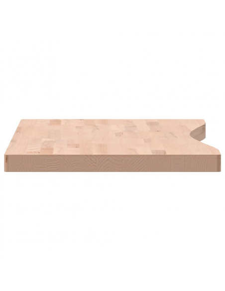 Piano per Scrivania 100x(45-50)x4 cm Legno Massello di Faggio