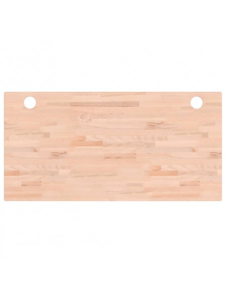 Piano per Scrivania 110x55x1,5 cm in Legno Massello di Faggio