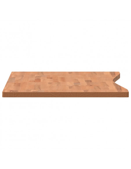 Piano per Scrivania 110x(55-60)x2,5 cm Legno Massello di Faggio