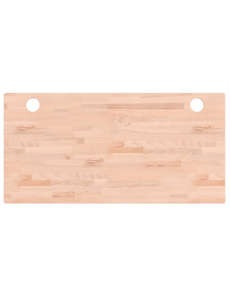 Piano Scrivania 100x50x2,5 cm in Legno Massello di Faggio