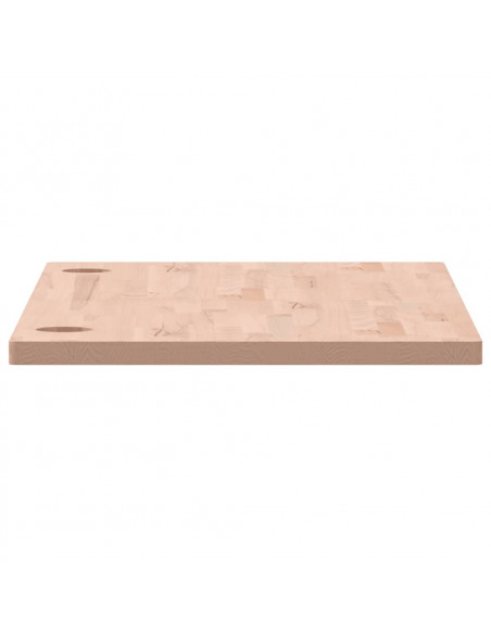 Piano Scrivania 100x50x2,5 cm in Legno Massello di Faggio