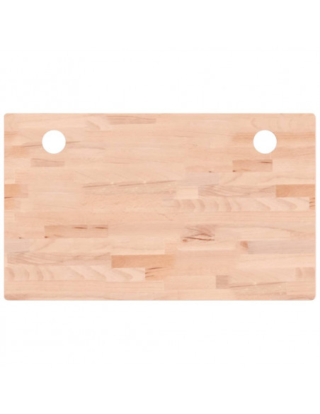 Piano Scrivania 100x60x4 cm in Legno Massello di Faggio