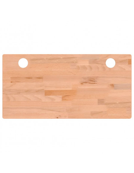 Piano Scrivania 80x40x4 cm in Legno Massello di Faggio